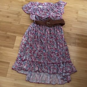 MARGRET - Short min strapless flower dress